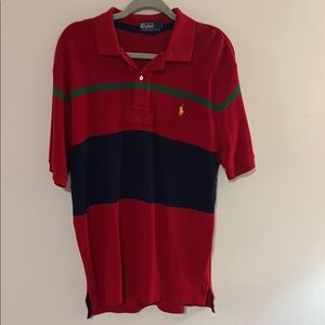 Polo Ralph Lauren Men's Polo Shirt Colorblock Red Size L